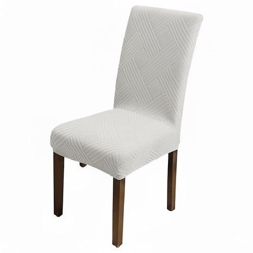 Universal Fit Elegant Jacquard Chair Cover – 220 GSM Stretch Fabric (Grey)