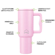 Stainless Steel Vacuum Tumbler with Straw and Lid & Handle - (1200 ML) (Solid colors)