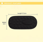 Height Increasing Heel Pad – 3 cm Lift Silicone Insoles (1 Pair, Yellow/Black)