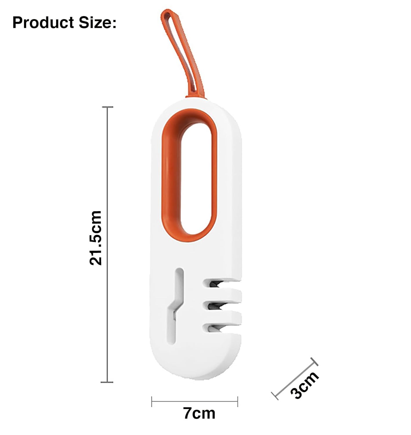 4-in-1 Knife & Scissors Sharpener | Manual Handheld Kitchen Sharpening Tool (White)