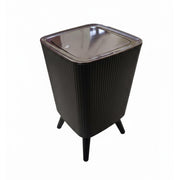 9L Bathroom Trash Can with Lid – Modern Nordic Small Garbage Bin (Black)
