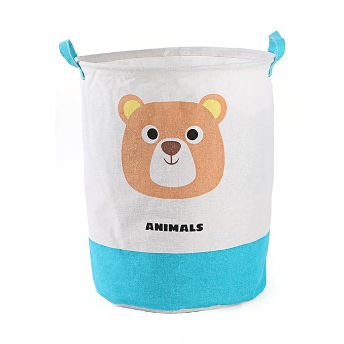 Round Laundry Basket Cute Cartoon Cloth Storage (Toys)