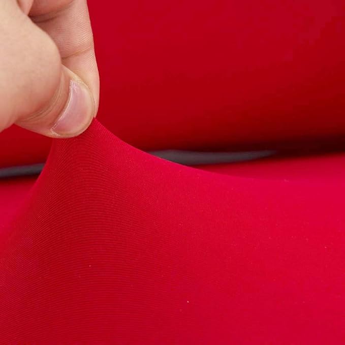 Polyester Solid Universal Sofa Cover (Red)