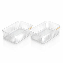 Acrylic Transparent Open Lid Small Decorative (Set of 2)