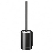 Toilet Brush with Aluminum Handle & Holder Plastic Bristles Wall Mounted