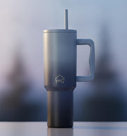 1200ML Stainless Steel Tumbler with Lid, Handle & Straws - (1200 ML)