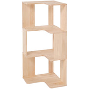 Bamboo 3-Tier Corner Storage Rack - Beige