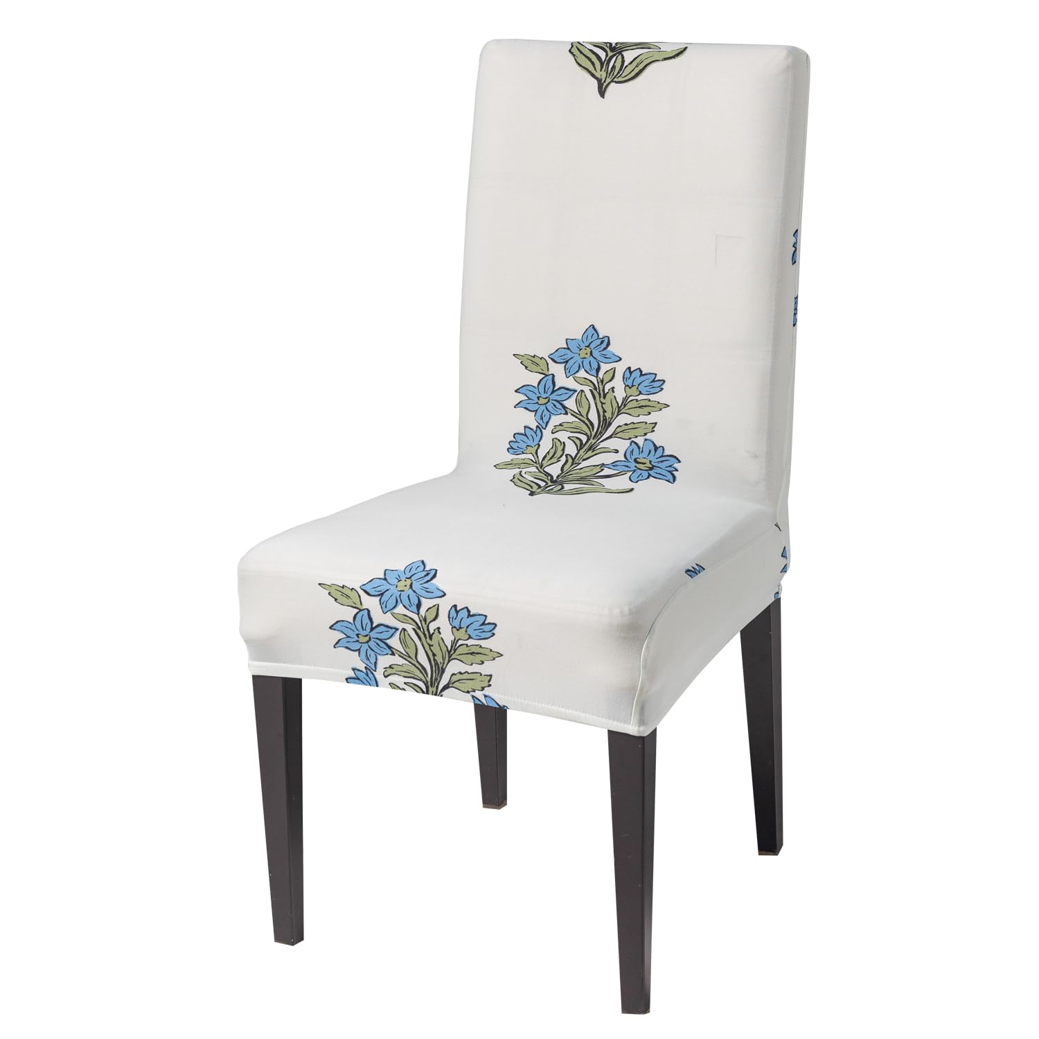 Elastic Chair Cover Stretch Removable Washable (Beige Wildflower)