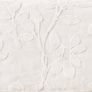 Rabbit Plush Sofa Mat Floral Design - Ivory