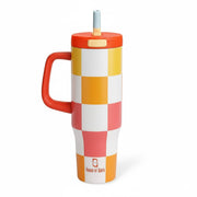 1200ML Stainless Steel Tumbler with Handle & Pop-Up Lid