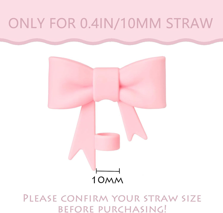 Set of 3 Silicone Straw Covers Cap 10mm for Tumbler Straw Multicolor (Tumbler Not Included)