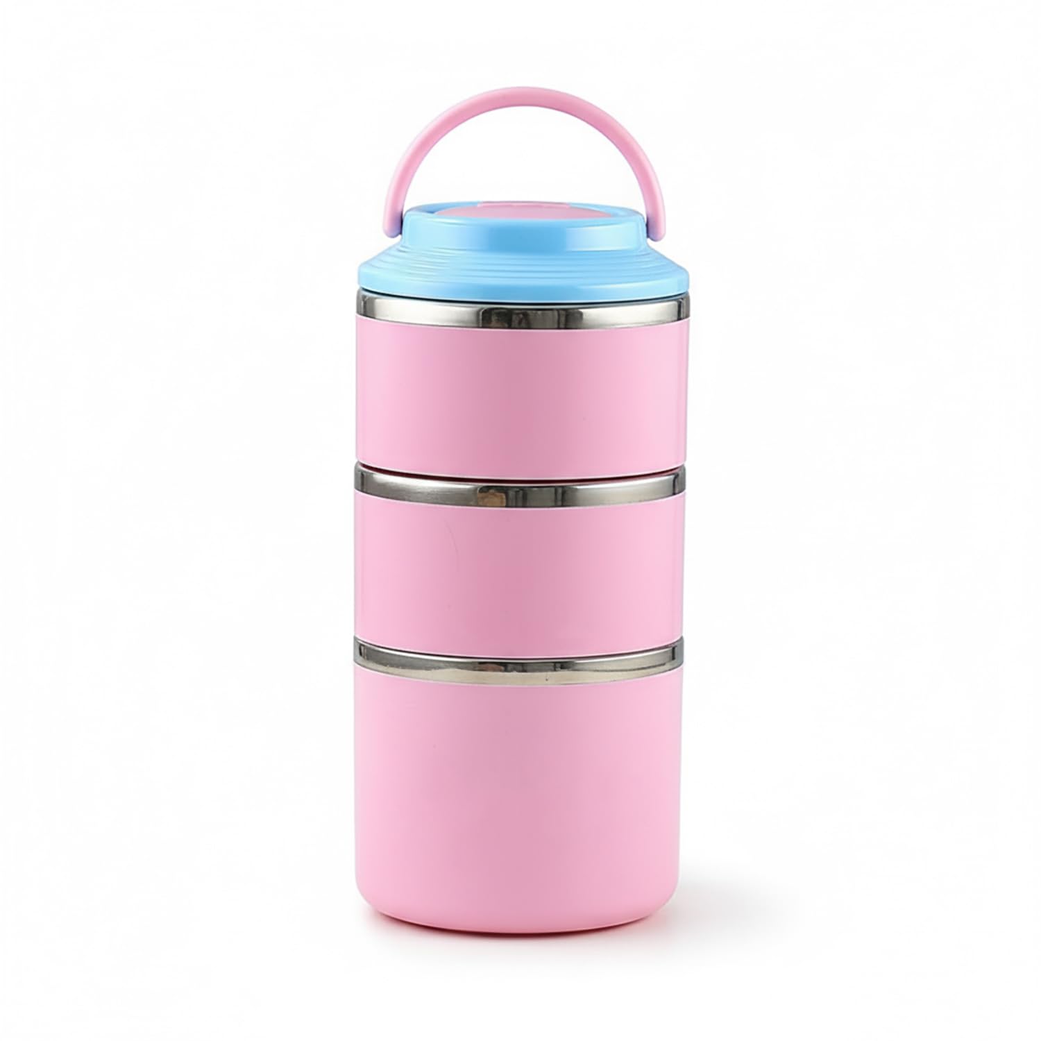 3 Layer 304 Stainless Steel Round Lunch Box