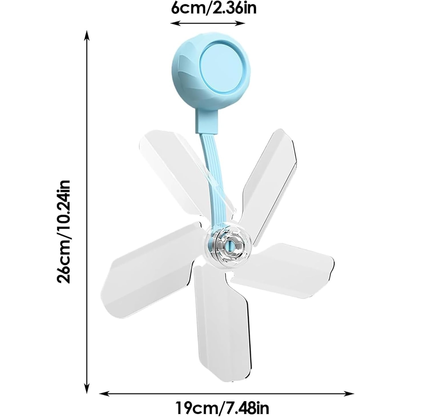 3-Piece Adjustable AC Wind Deflector with Suction Cups – Prevent Direct Cold Air (Blue)