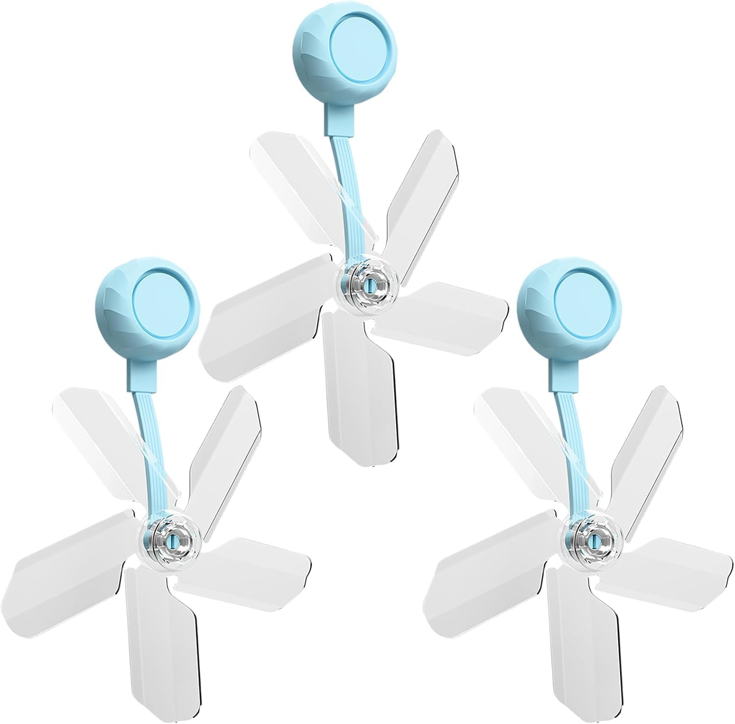 3-Piece Adjustable AC Wind Deflector with Suction Cups – Prevent Direct Cold Air (Blue)