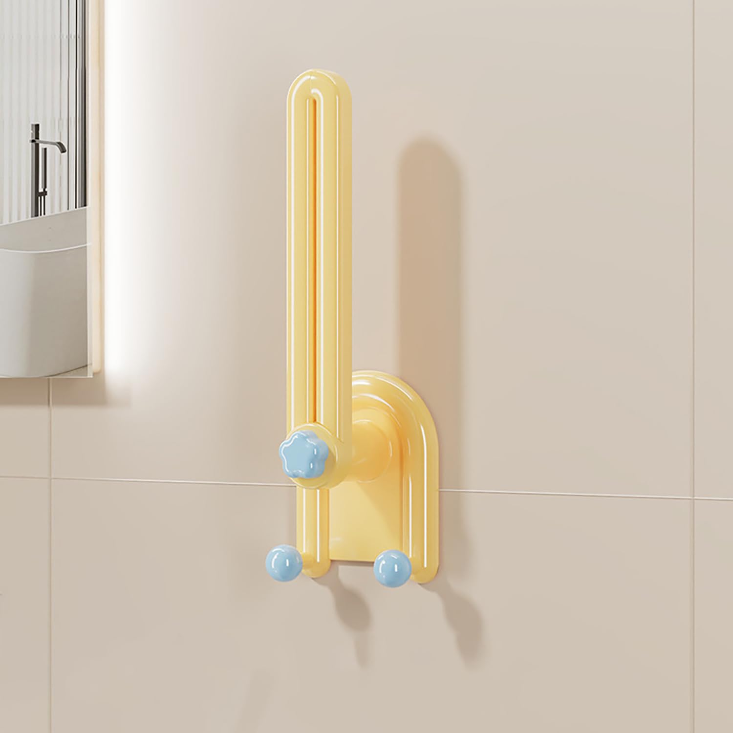 L-Shaped Hair Accessory Storage Rack | Wall-Mounted Hair Tie, Headband & Scrunchie Organizer