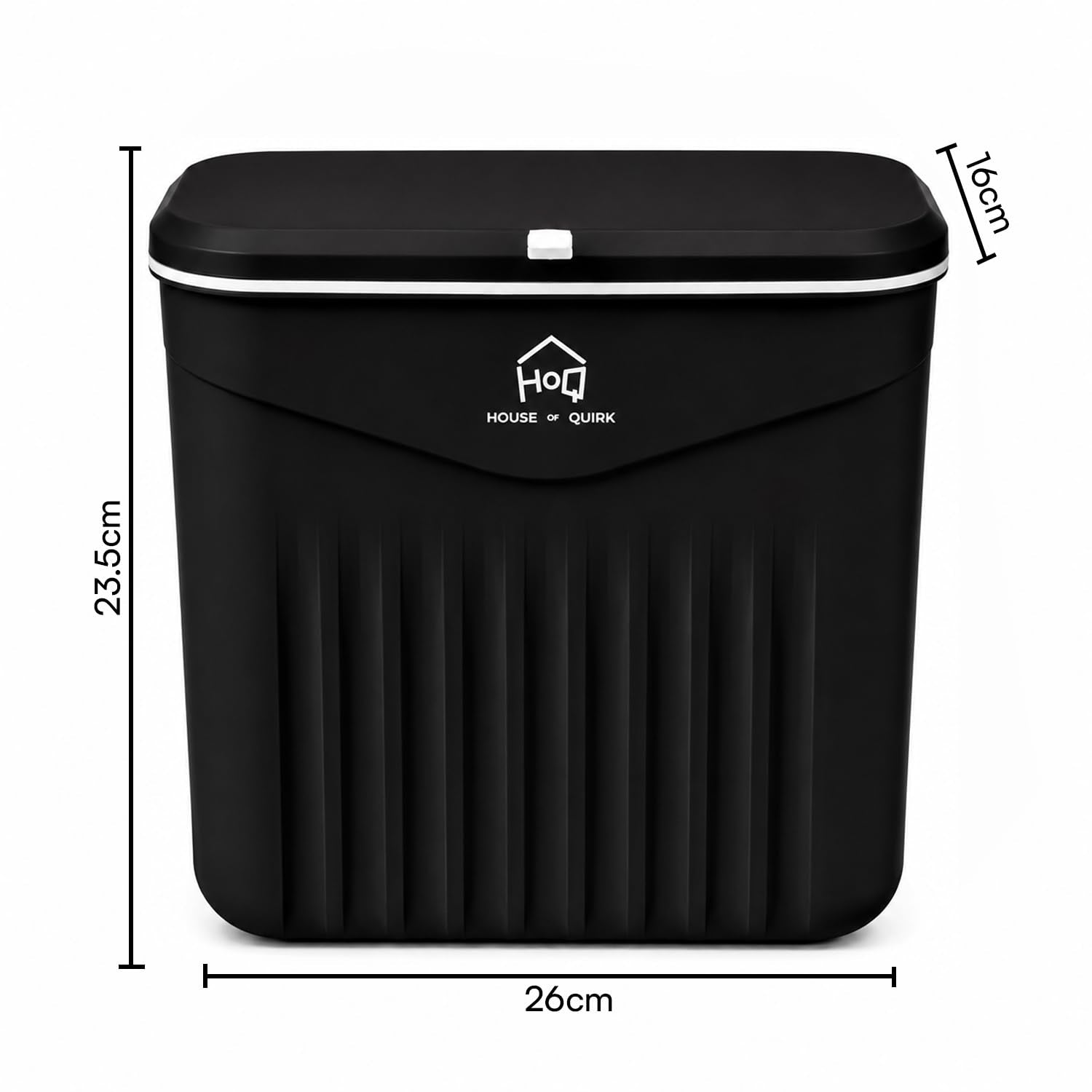 7L Hanging Kitchen Trash Can with Lid, Wall Mounted & Cabinet Door Waste Bin