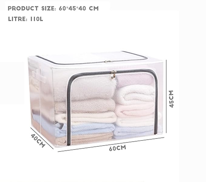 Foldable Transparent Storage Bags for Clothes (110L)
