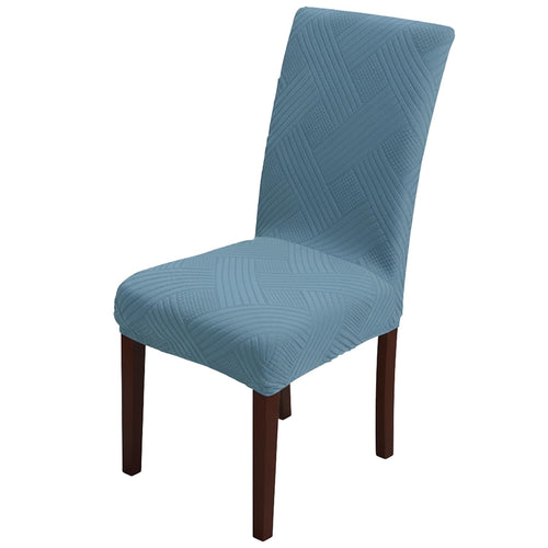Universal Fit Elegant Jacquard Chair Cover – 220 GSM Stretch Fabric (Light Blue)
