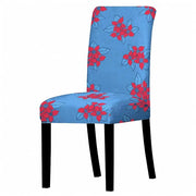 Chair Cover Protector Seat Slipcover (Blue/Red Flower)