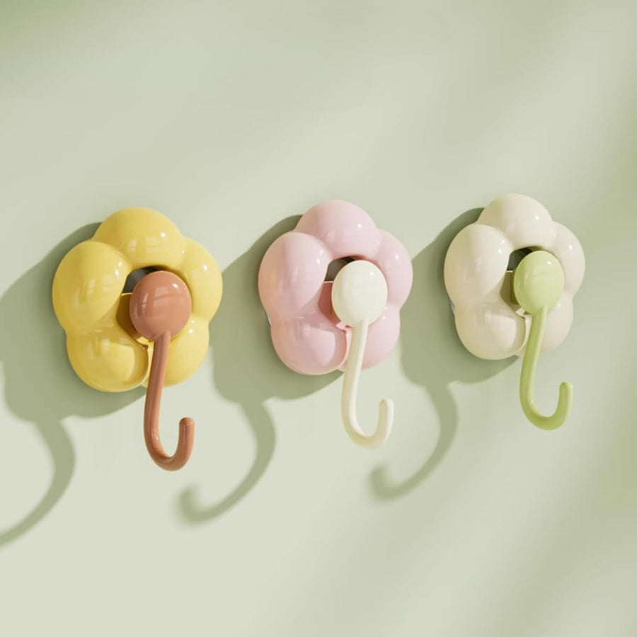 No-Trace Suction Cup Wall Hooks – 3-Pack Reusable & Heavy-Duty (Multicolor)