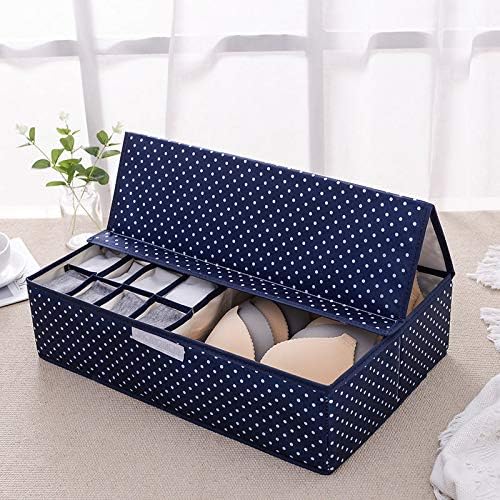 Innerwear Organizer 16+1 Compartment (Navy Blue Polka)