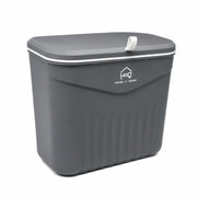 7L Hanging Kitchen Trash Can with Lid, Wall Mounted & Cabinet Door Waste Bin