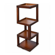 360° Rotating 4-Tier Storage Rack - Brown