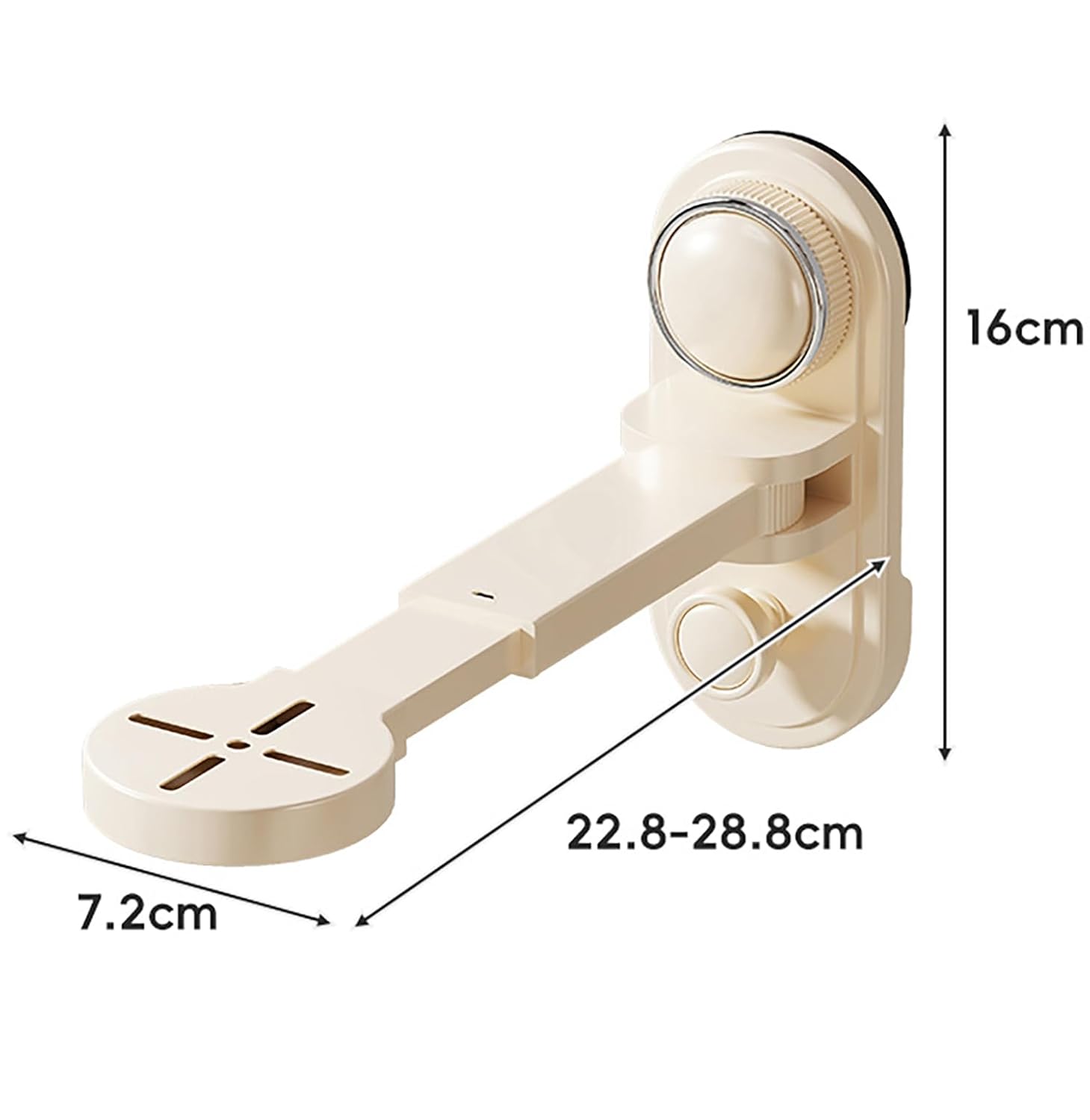 Suction Cup Camera Bracket Holder Retractable Punch-Free Wall Mount (Cream)