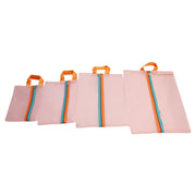 Mesh Zipper Pouch Multipurpose Travel Mesh Bag (Orange)
