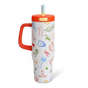 1200ML Stainless Steel Tumbler with Handle & Pop-Up Lid