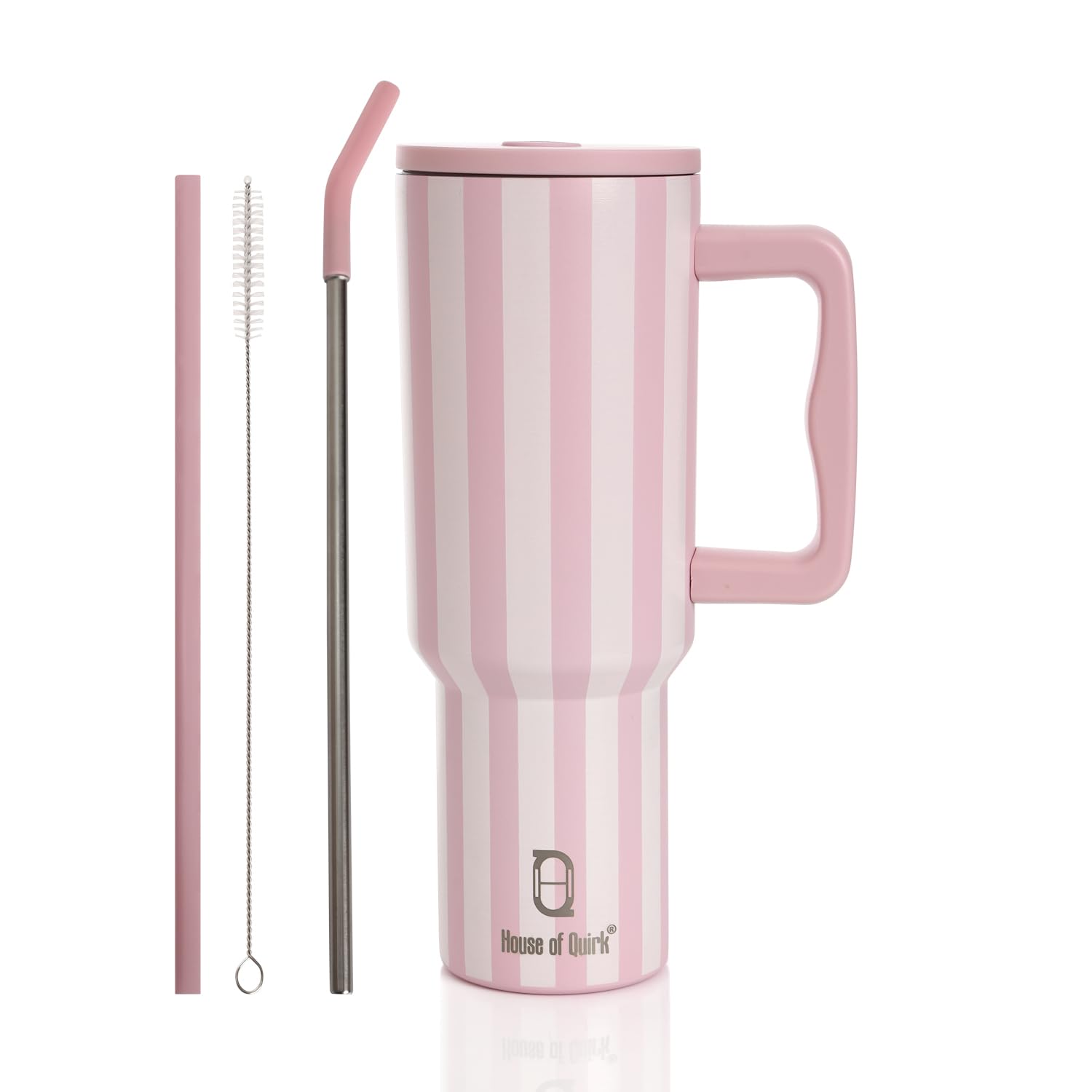 1200ML Insulated Stainless Steel Tumbler with Lid, Handle & Straws - (1200 ML)