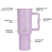 Stainless Steel Vacuum Tumbler with Straw and Lid & Handle - (1200 ML) (Solid colors)