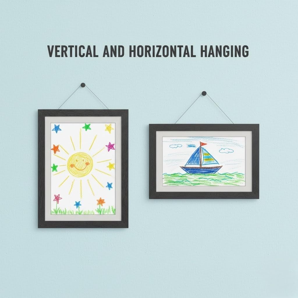 Kids Art Frame – Front-Opening Changeable Display 13×10 inch