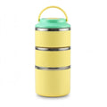 3 Layer 304 Stainless Steel Round Lunch Box