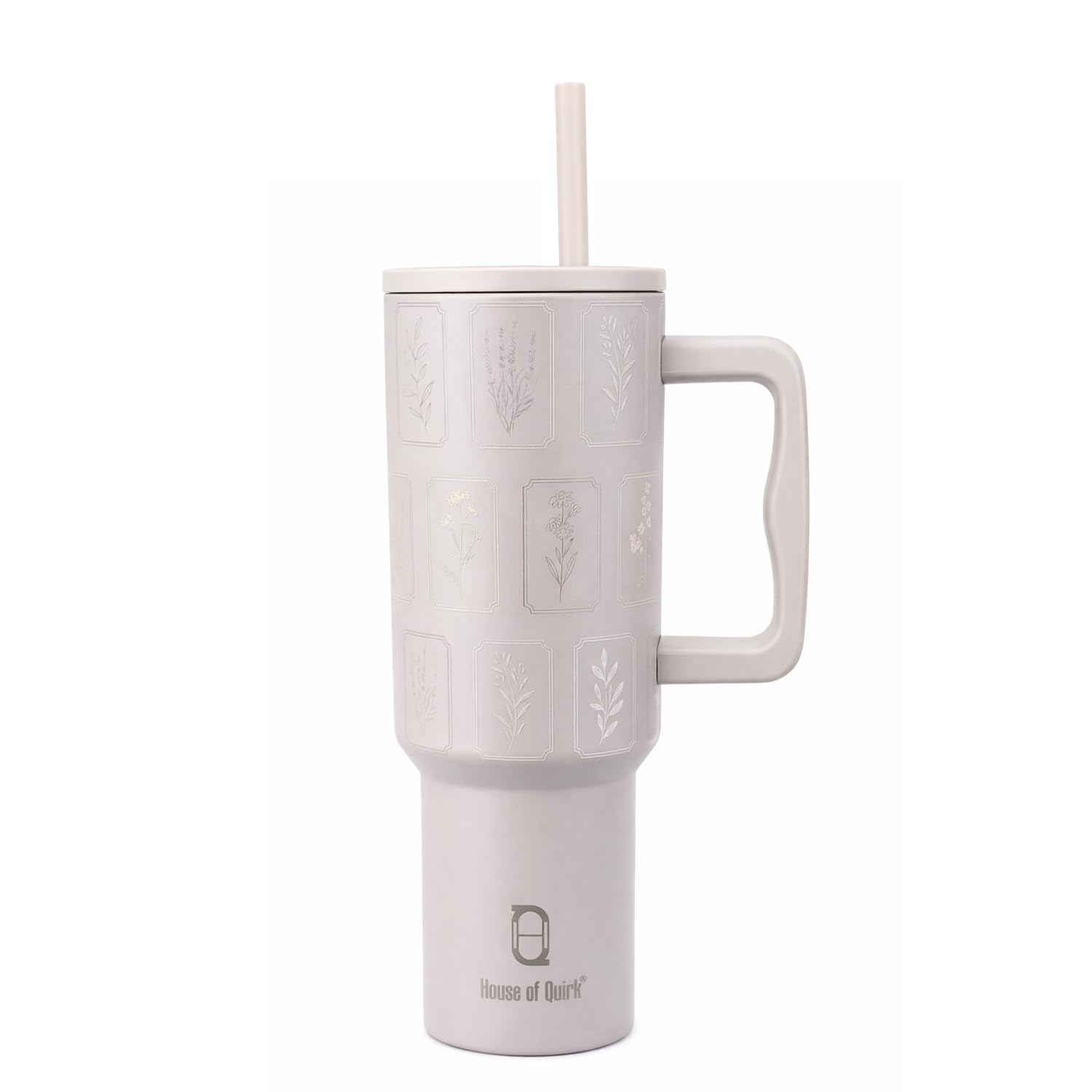 New Stylish Stainless Steel Tumbler with Lid, Handle & Straws - (1200 ML)