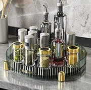 Plastic Turntable Cabinet Organizer,Rotating Storage (Green, Medium)