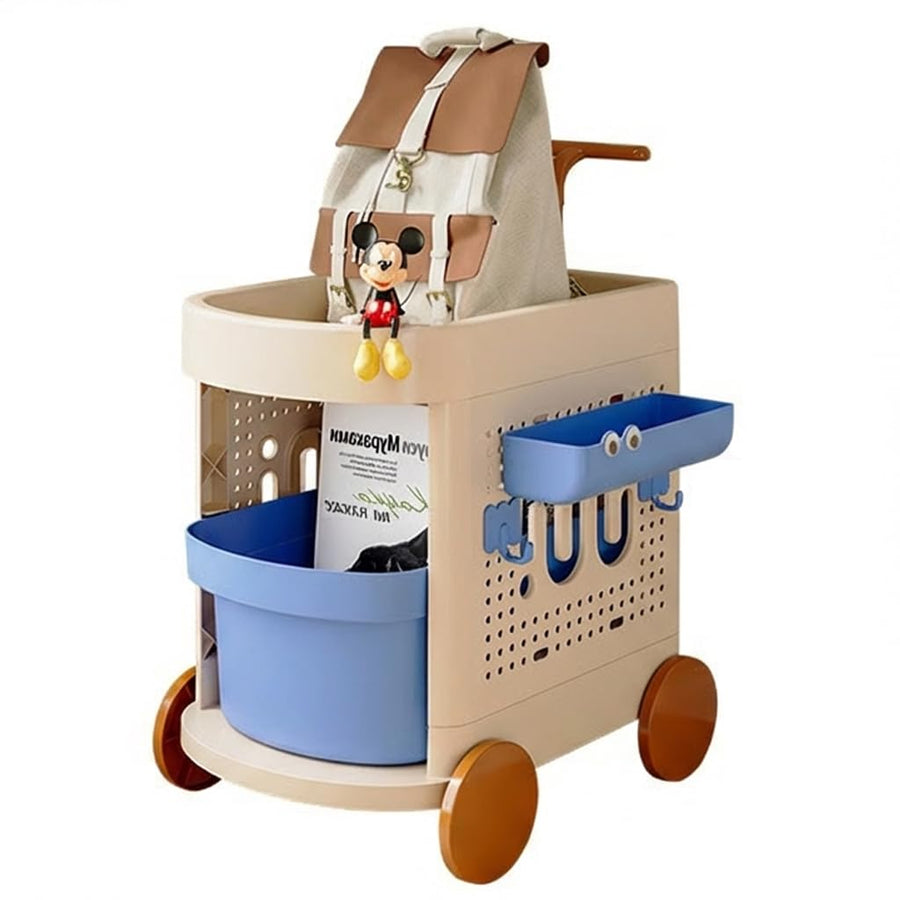 Portable Bookshelf Storage Trolley Multifunctional Utility Organizer