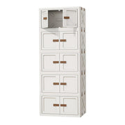 4 Layer Plastic Storage Box – Flip Cabinet (40cm, Cream)