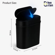 Smart Automatic Sensor Dustbin Oval shape Trash Bin Black 12 Litre