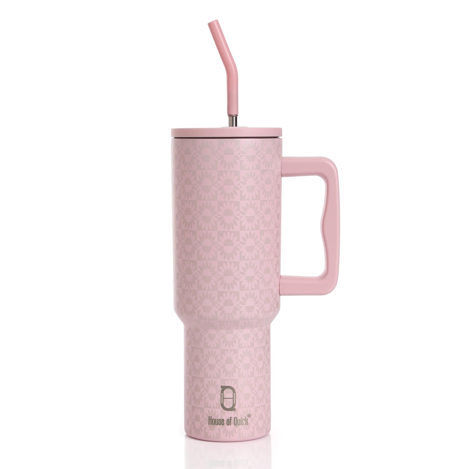 1200ML Insulated Stainless Steel Tumbler with Lid, Handle & Straws - (1200 ML)