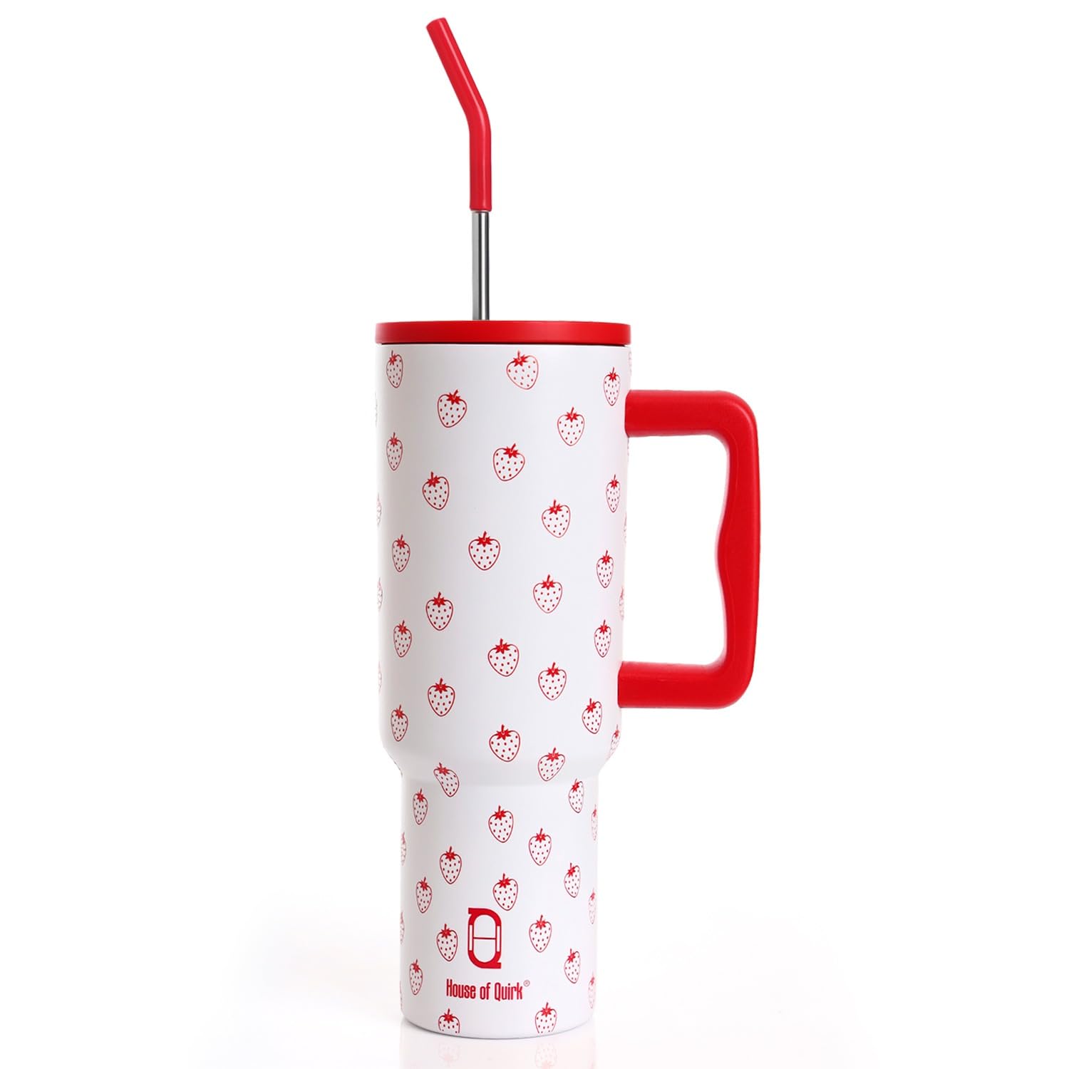 1200ML Insulated Stainless Steel Tumbler with Lid, Handle & Straws - (1200 ML)