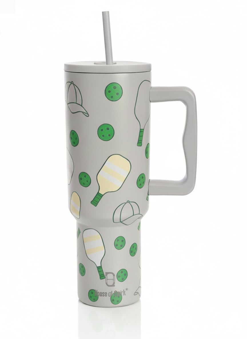 1200ML Insulated Stainless Steel Tumbler with Lid, Handle & Straws - (1200 ML)