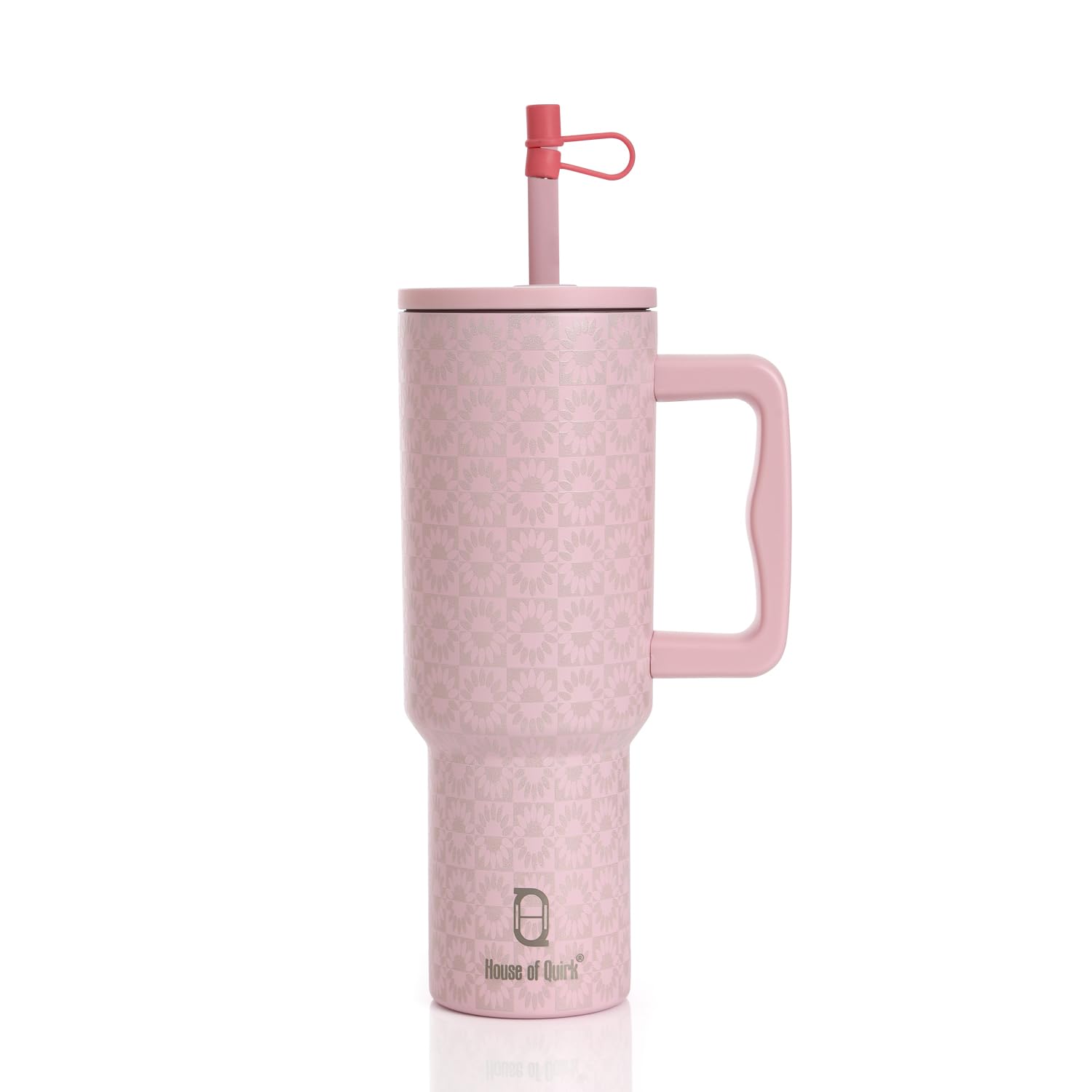 1200ML Insulated Stainless Steel Tumbler with Lid, Handle & Straws - (1200 ML)