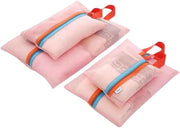 Mesh Zipper Pouch Multipurpose Travel Mesh Bag (Orange)