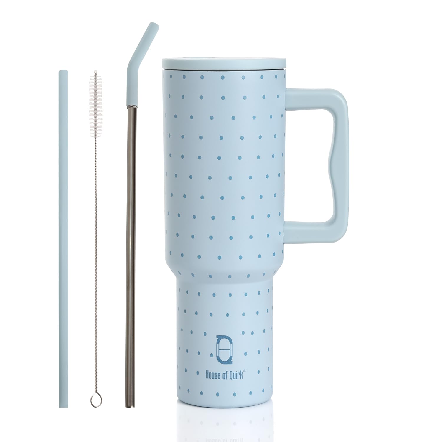 1200ML Insulated Stainless Steel Tumbler with Lid, Handle & Straws - (1200 ML)