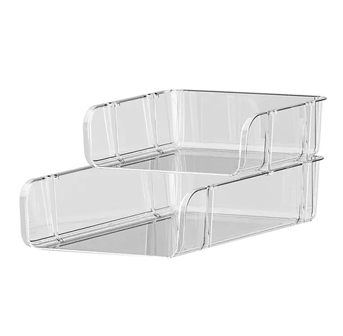 File Organizer, Acrylic Stackable Desk Organizers (Set of 2)