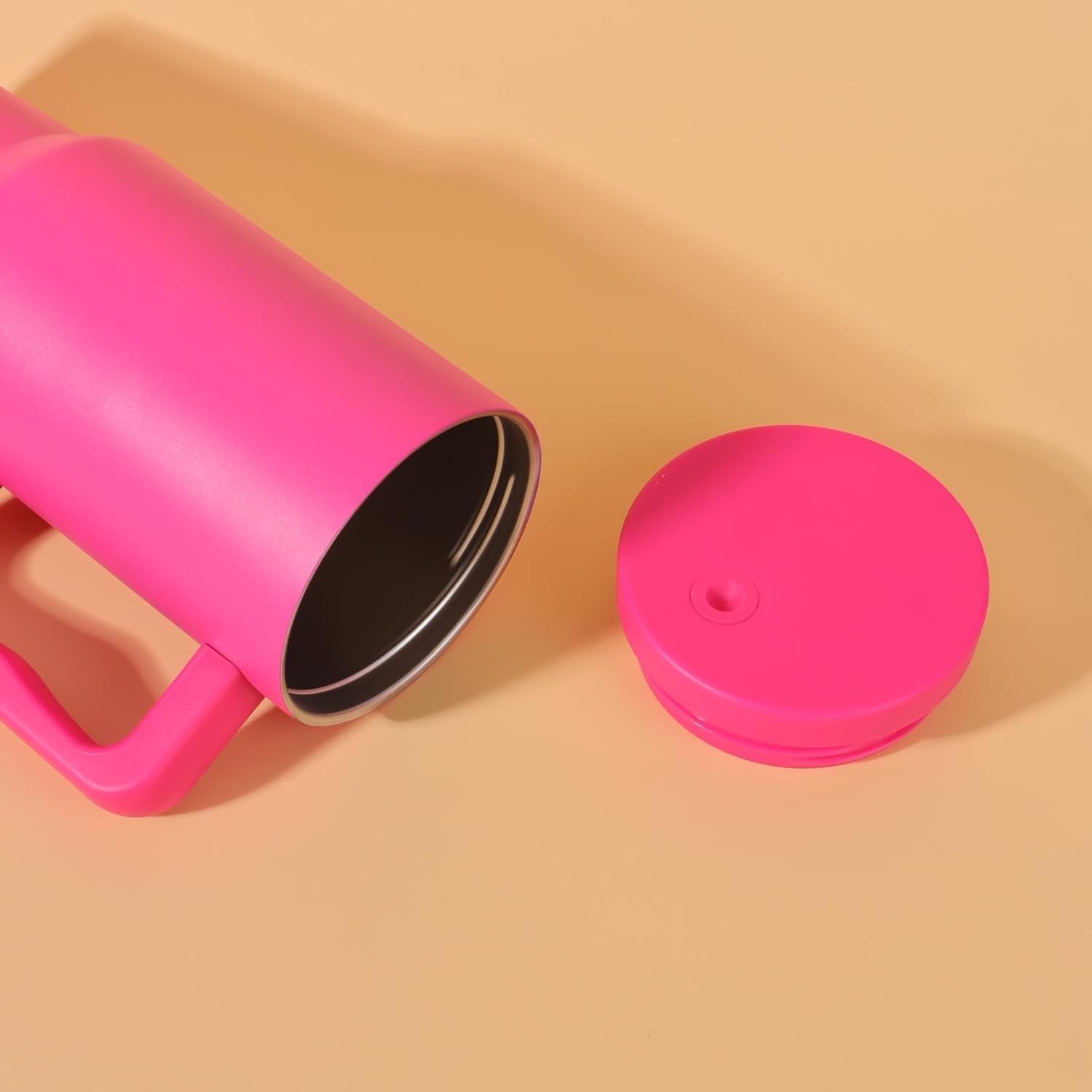 Stainless Steel Vacuum Insulated Tumbler with Straw and Lid & Handle - (1200 ML)