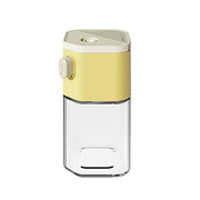 180ml Dual-Use Glass Seasoning Pot with Press Lid – One-Hand Salt & Pepper Shaker Jar