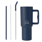 Stainless Steel Vacuum Tumbler with Straw and Lid & Handle - (1200 ML) (Solid colors)