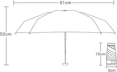 Mini Flat Six-fold Umbrella